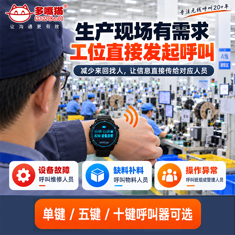 工位发生问题,现场发起分类呼叫